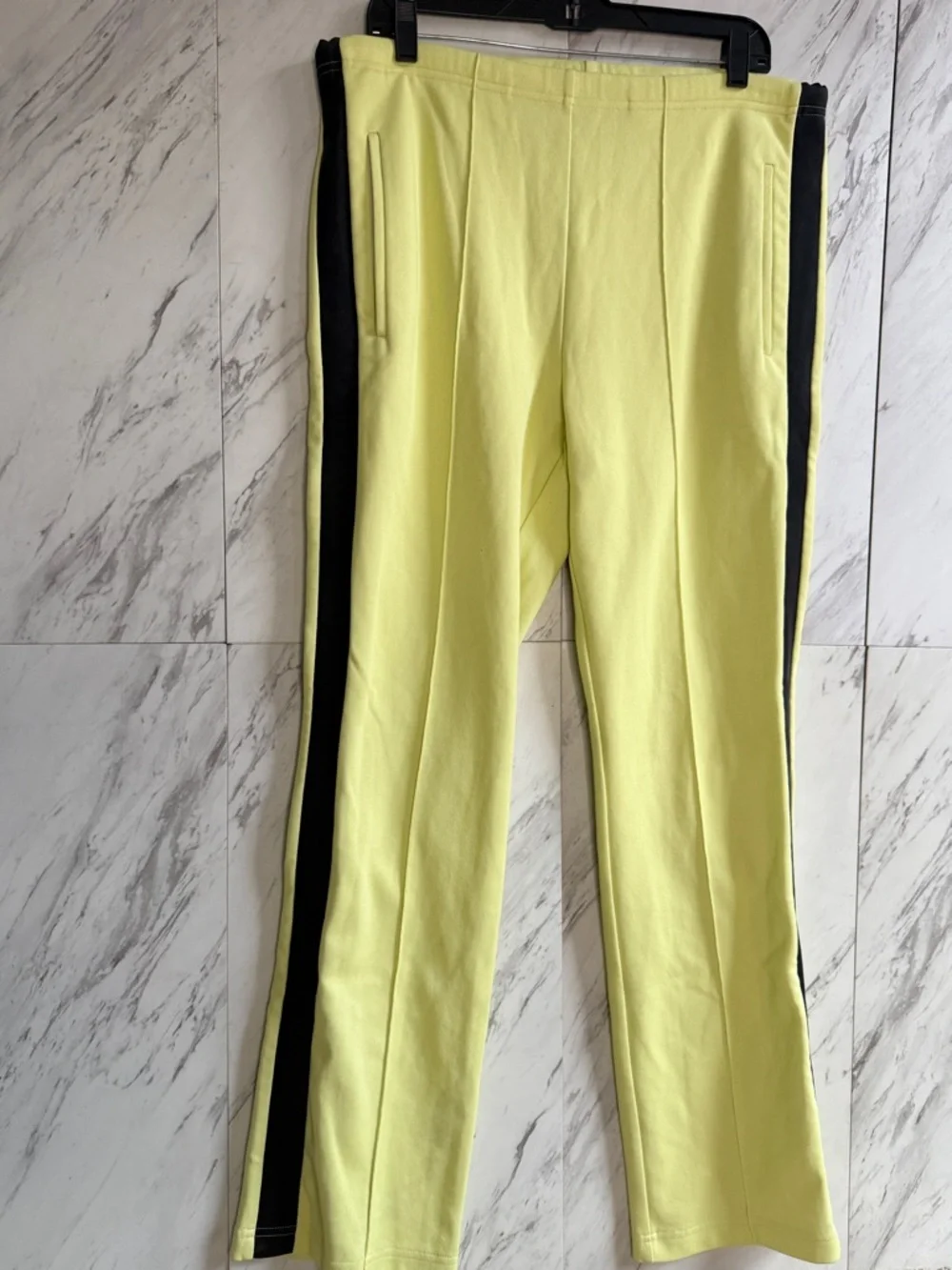 Maison Margiela Lime Green Side Stripe Italian Track Pants SZ 34 (IT 50)